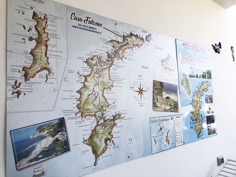 mappa indicazione della posizione casa vacanza ponza